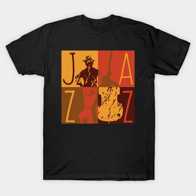 Double Bass Jazz Musician Creative Style T-Shirt by jazzworldquest